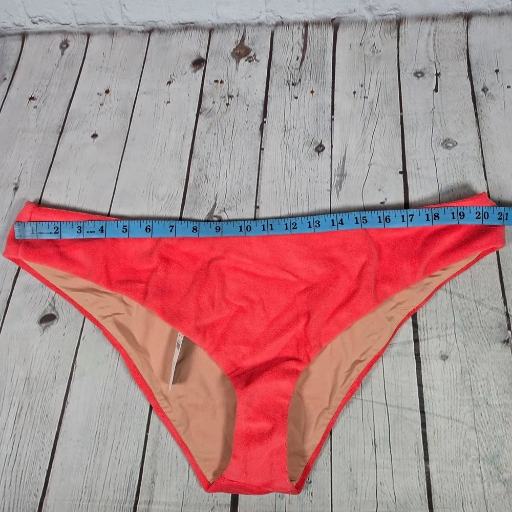 J. Crew Curved-waist‎ cheeky bikini bottom in terry 3X NWT